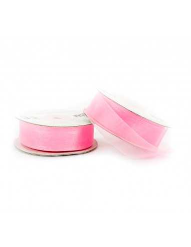 Chiffon Ribbon 25mm WO9039 Bright Pink 32mb