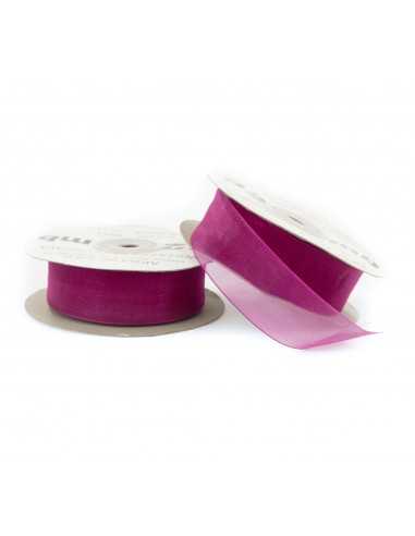 Chiffon Ribbon 25mm WO9053 Fuchsia 32mb