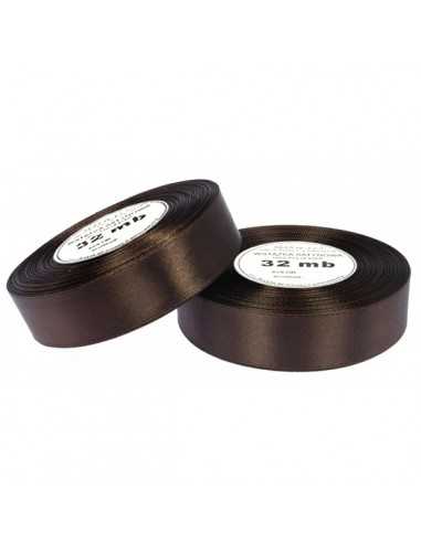 12mm WS8135 Satin Ribbon Dark Brown 32mb