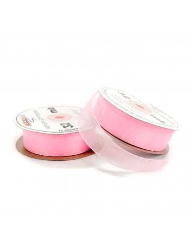 25mm WO9037 Chiffon Organza Ribbon Light Pink 32mb