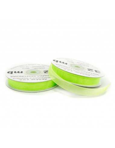 12mm WO9073 Chiffon Organza Ribbon Light Green 32mb