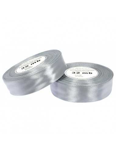 12mm WS8139 Satin Ribbon Light Silver 32mb