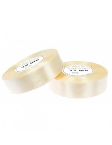 25mm WS8004 Satin Ribbon Ecru 32mb