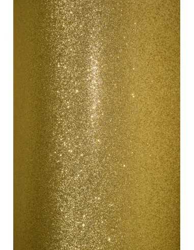 Glitter Paper Gold 210g Pack of 5 A4
