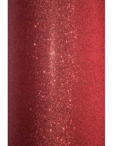 Glitter Paper Red 210g Pack of 5 A4