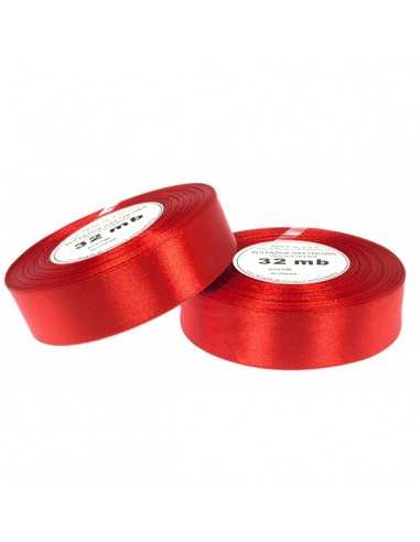 25mm WS8031 Satin Ribbon Red 32mb