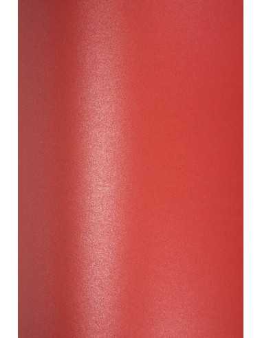 Majestic Decorative Pearl Paper 120g Emporer Red Red pack of 10A5