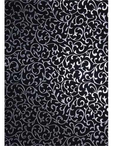 Decorative Paper Black - Silver Lace 18x25 Pack of 5
