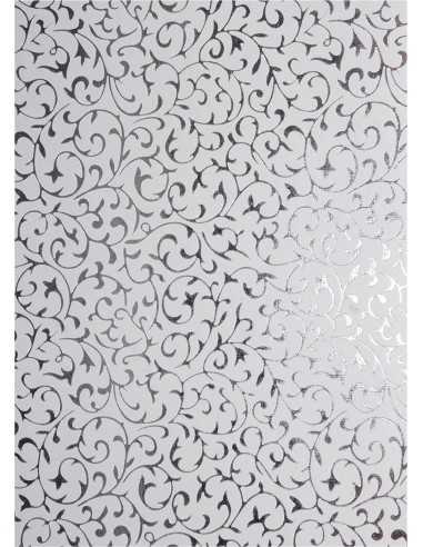 Decorative Paper White - Silver Lace 18x25 Pack of 5
