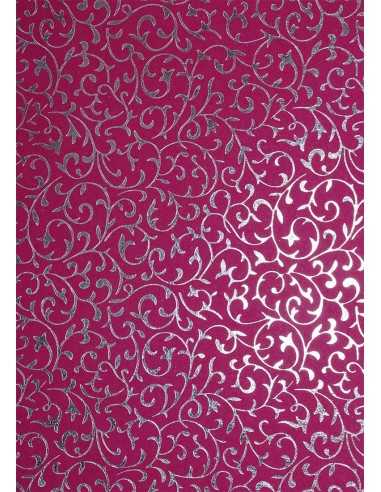 Decorative Paper Amaranth - Silver Lace 18x25 Pack of 5