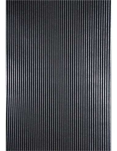 Decorative Paper Black - Graphite Strips 18x25 Pack of 5