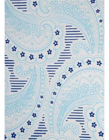 Decorative Paper Arabesque - Blue 18x25 Pack of 5