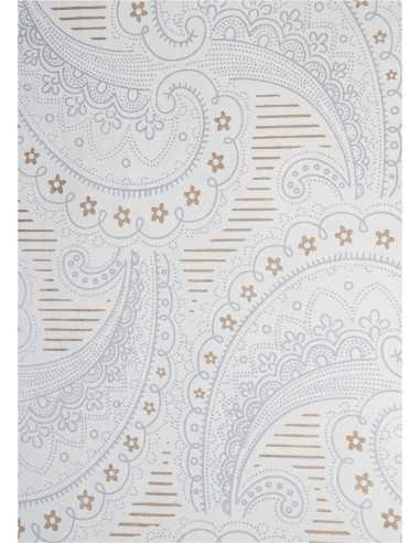 Decorative Paper Arabesque - Silver/Gold 18x25 Pack of 5