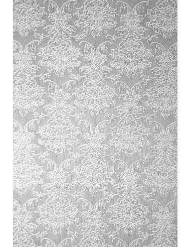 Non-woven Fabric White - Silver Glitter Ornament 19x29 Pack of 5