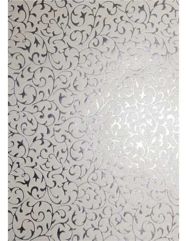 Decorative Paper Metallic Ecru - Silver Lace 56x76cm