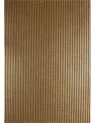 Decorative Paper Brown - Gold Strips 56x76cm