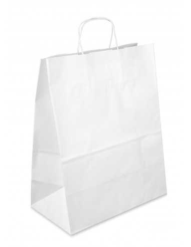 Kraft Paper Bag White 180x80x210mm Twisted Handles Pack of 400