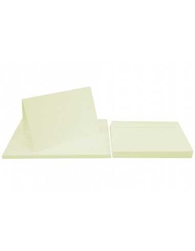 Lessebo Stationery / Set 240g Ecru creased + Envelope C6 25pcs