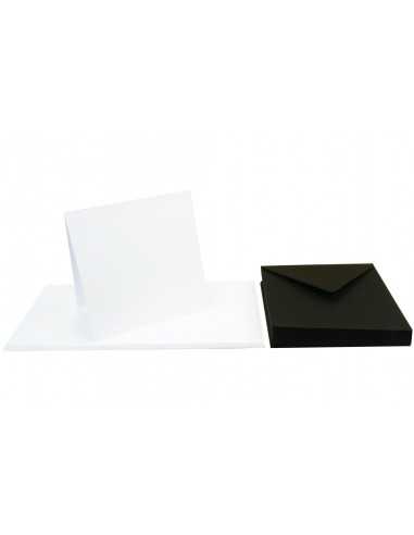 Arena Satationery / Set 250g white creased + Envelope K4 Nero 25pcs