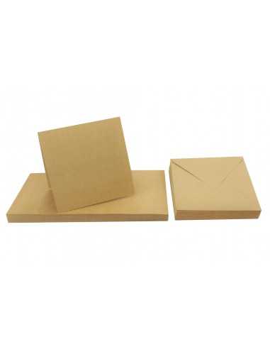 Stationery /Ecological Set EKO Kraft 300g 14,5x29cm creased + Envelope K4 - 25pcs