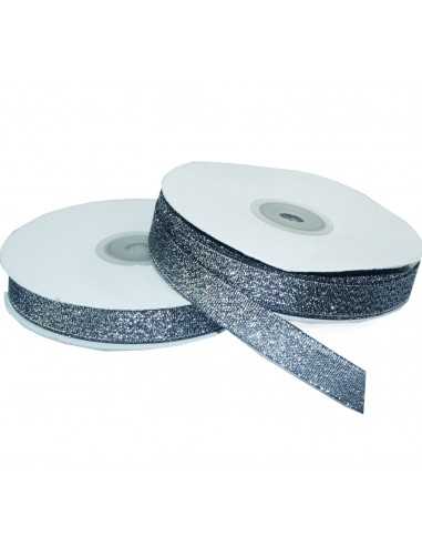 Glitter Ribbon 12mm WB7003 Black 32mb