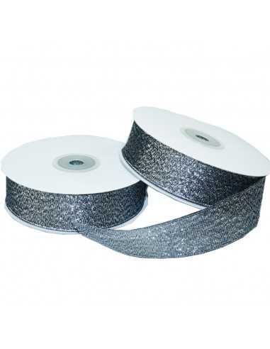 Glitter Ribbon 25mm WB7003 Black 32mb