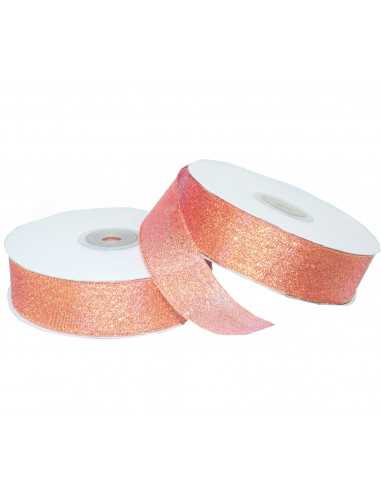 Glitter Ribbon 25mm WB7012 Salmon 32mb