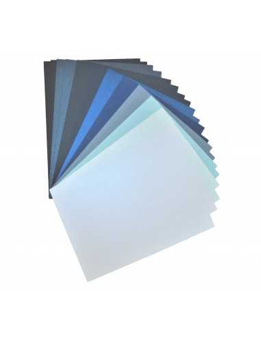 Decorative Colourful Paper Set Blue pack of 20A5