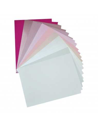 Decorative Colourful Paper Set Pink pack of 20A5