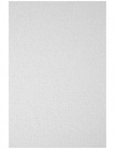 Elfenbens decorative textured paper 185g flax fabric white pack of 20A5