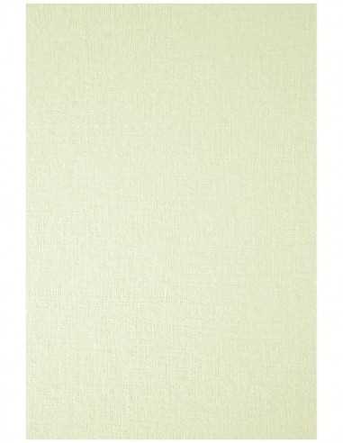 Elfenbens decorative textured paper 185g flax fabric ecru pack of 20A5