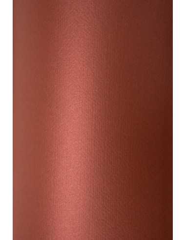 Sirio Pearl decorative metallic paper 290g Merida burgundy pack of 10A4