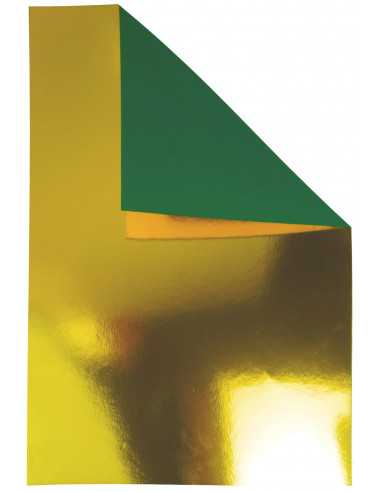 Mirror Decorative mirror paper colour Gold 260g/green back B71 10A3 Sheets