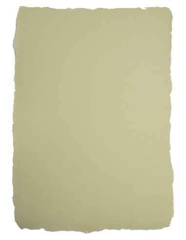 Handmade smooth paper cappuccino-coloured pack. 5A4 sheets