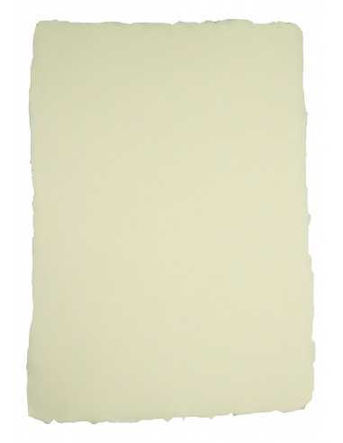 Handmade smooth paper ecru-coloured pack. 5A4 sheets