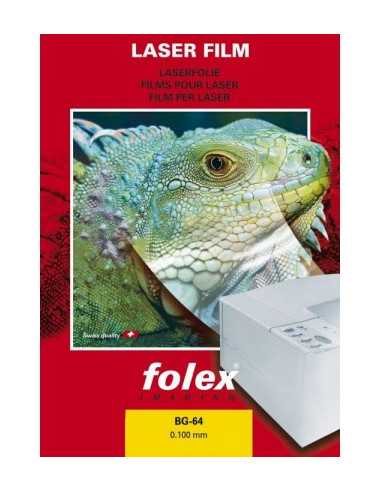 FOLEX FOLAPROOF LASER FILM F Transparent double-sided matte foil for laser printers, pak 100A4