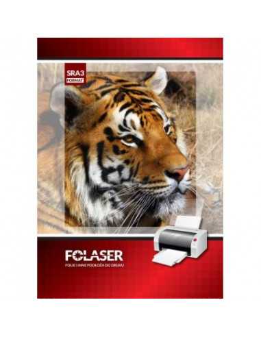 FOLASER MAT TRA Transparent matte self-adhesive foil for laser printers, pack. 50SRA3