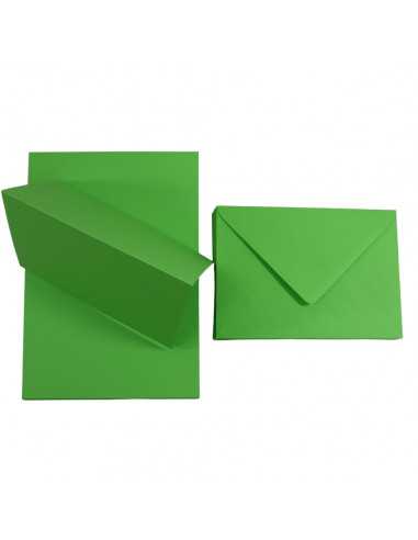 Set of Rainbow 160gsm R99 green scored papers + B6 envelopes 25pcs