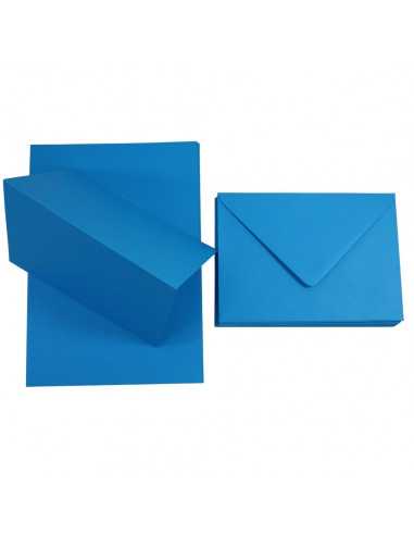 Set of Rainbow 160gsm R99 dark blue scored papers + B6 envelopes 25pcs