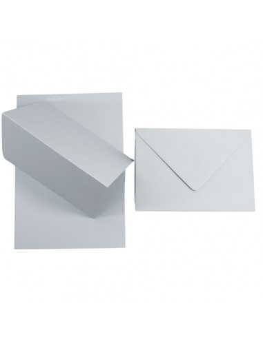 Set of Rainbow 160gsm R99 grey scored papers + B6 envelopes 25pcs