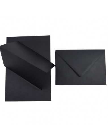 Set of Rainbow 160gsm R99 black scored papers + B6 envelopes 25pcs