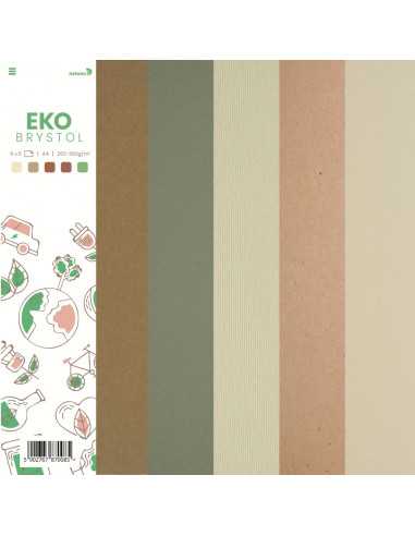 Set of coloured bristol boards EKO pack. 25 A4 sheets