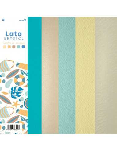 Set of coloured bristol boards Summer pack. 25 A4 sheets