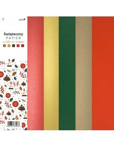 Set of coloured papers Christmas pack. 25 A4 sheets