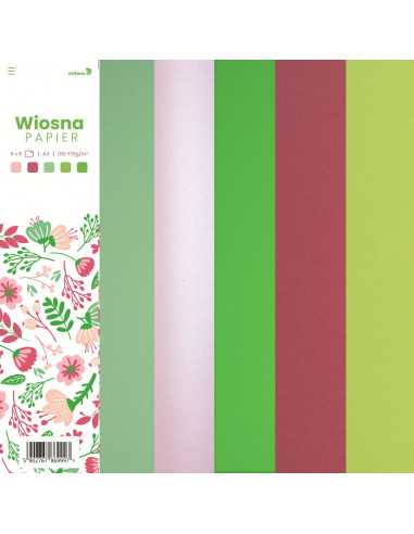 Set of coloured papers Spring pack. 25 A4 sheets