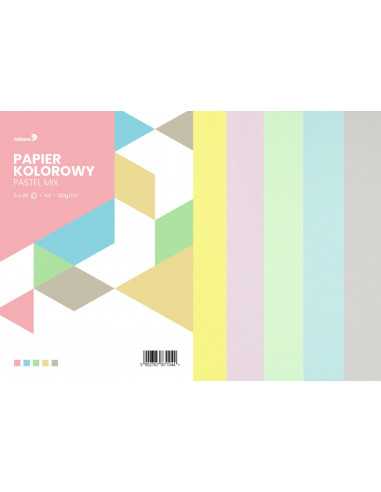 Set of mixed pastel coloured papers 80gsm 100A4 sheets