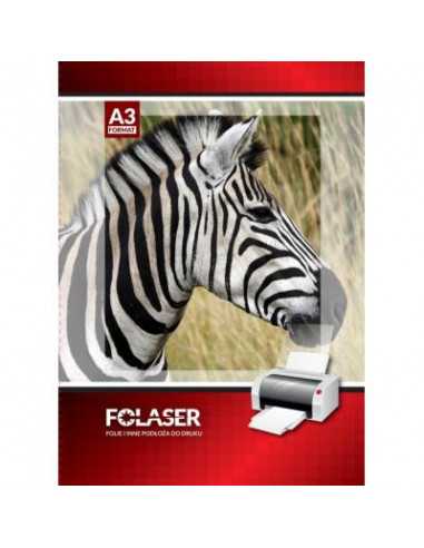 FOLASER B WO White glossy self-adhesive foil for laser printers, pack. 10A3