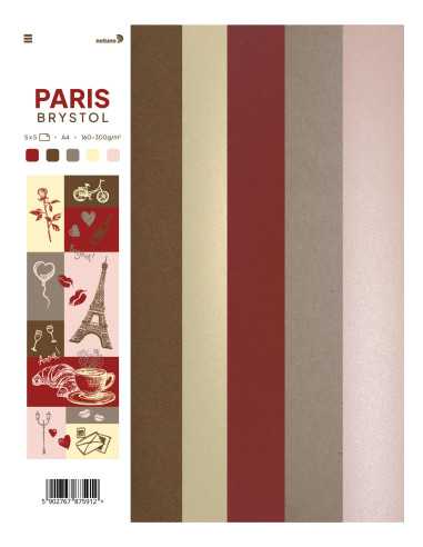 Set of coloured bristol papers Paris A4 25pcs