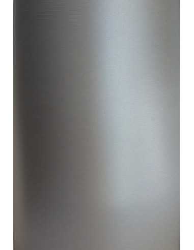 Majestic decorative pearlescent ribbed paper Moonlight Silver Lines 250gsm 72x102 R125