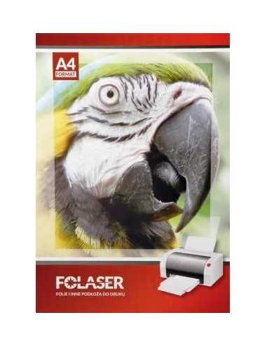 FOLASER MAT TRA Transparent matte self-adhesive foil for laser printers, pack. 10A4
